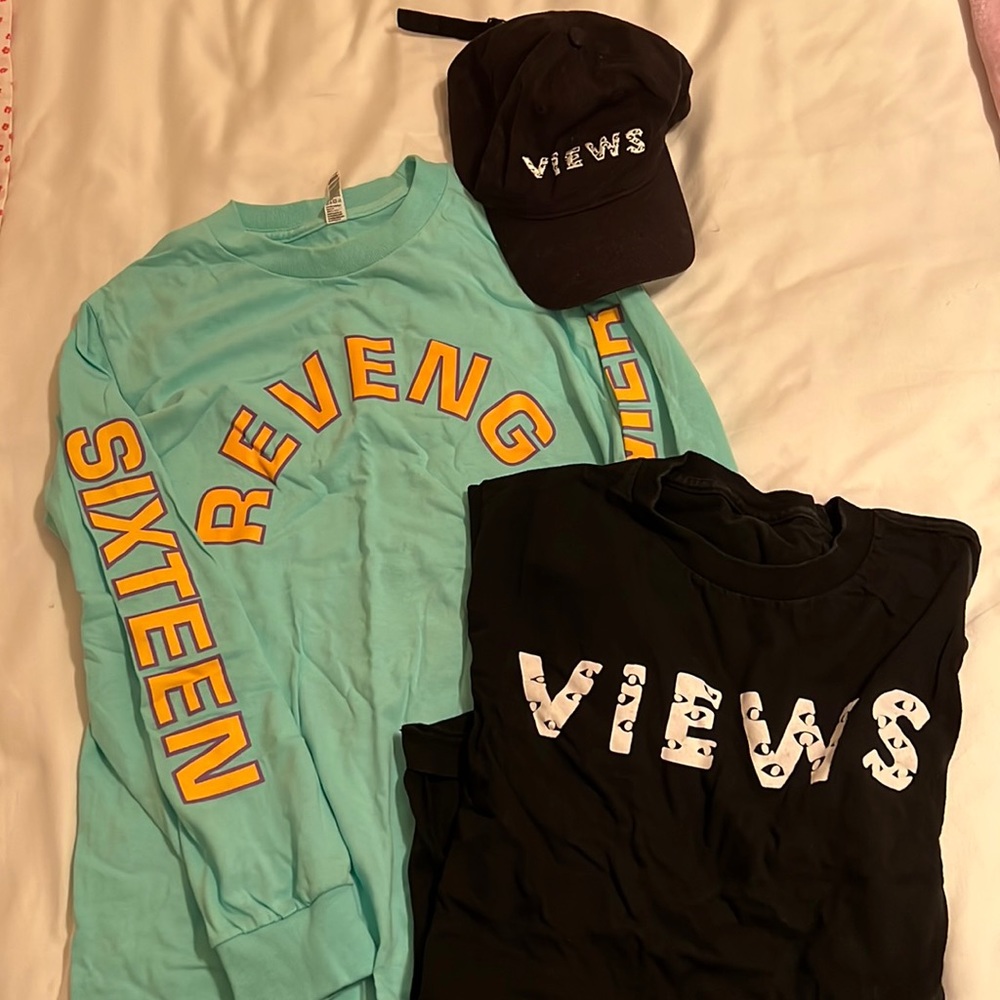 Drake summer sixteen concert shirts and hat